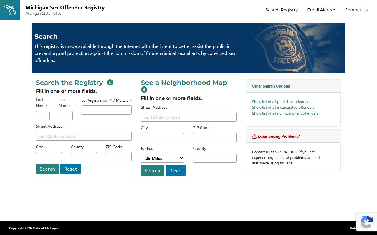 Livingston County marriage records and Michigan public-safety registry search
