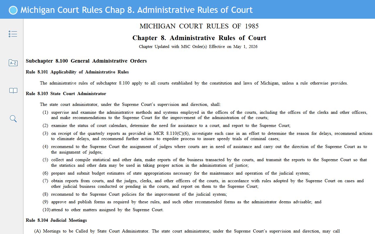 Livingston County probate records and Michigan Court Rules chapter 8 access rules