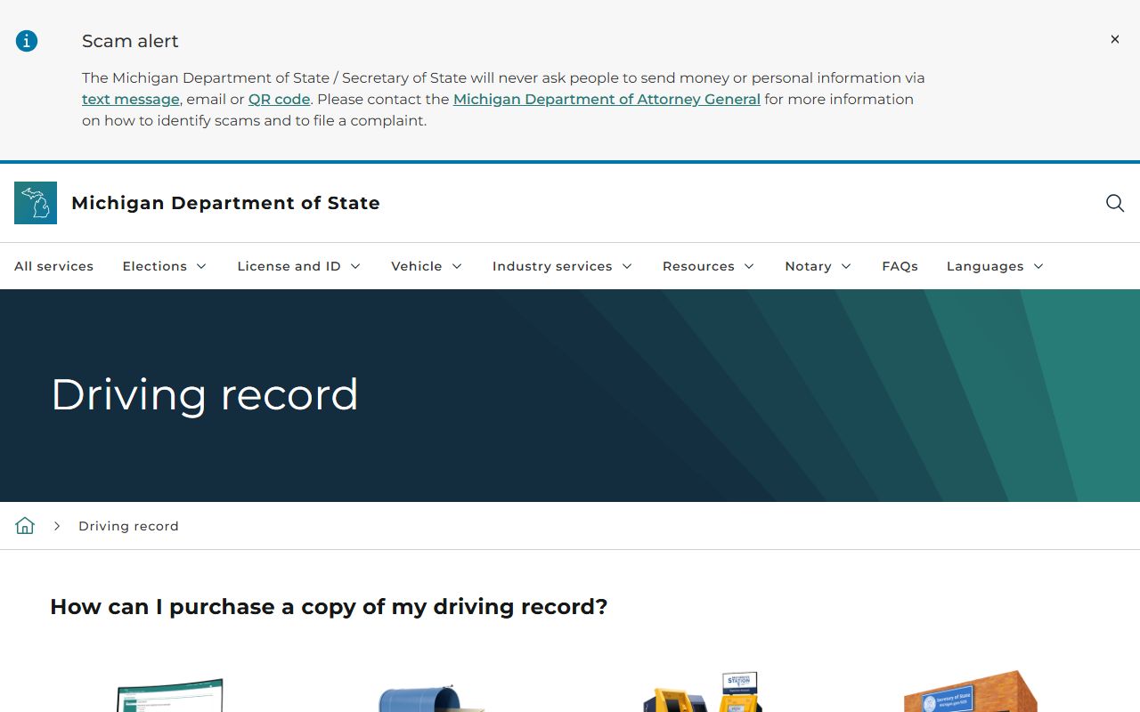 Livingston County warrant records and the Michigan Secretary of State driving record service